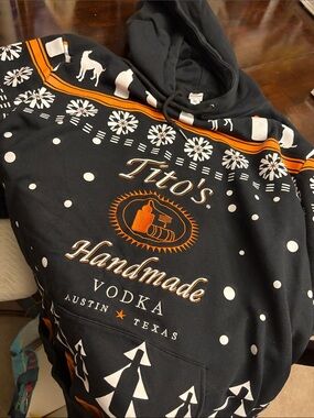 Tito's Handmade Vodka Black & Orange Graphic Hoodie